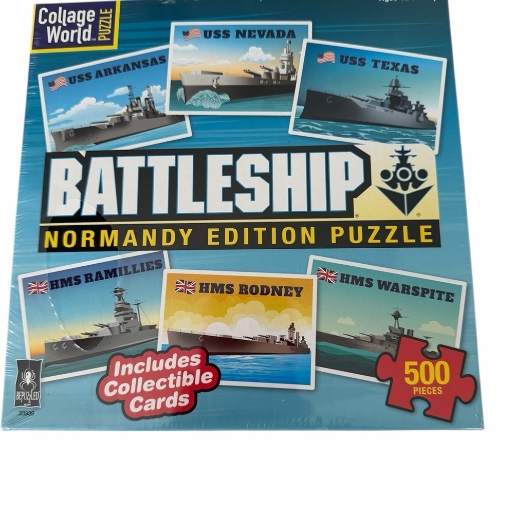 Battleship Normandy Edition Puzzle 500 Pieces NWT